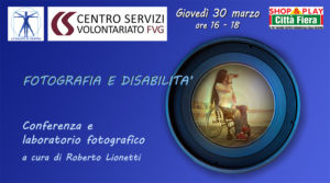 Banner conferenza su fotografia e disabilità